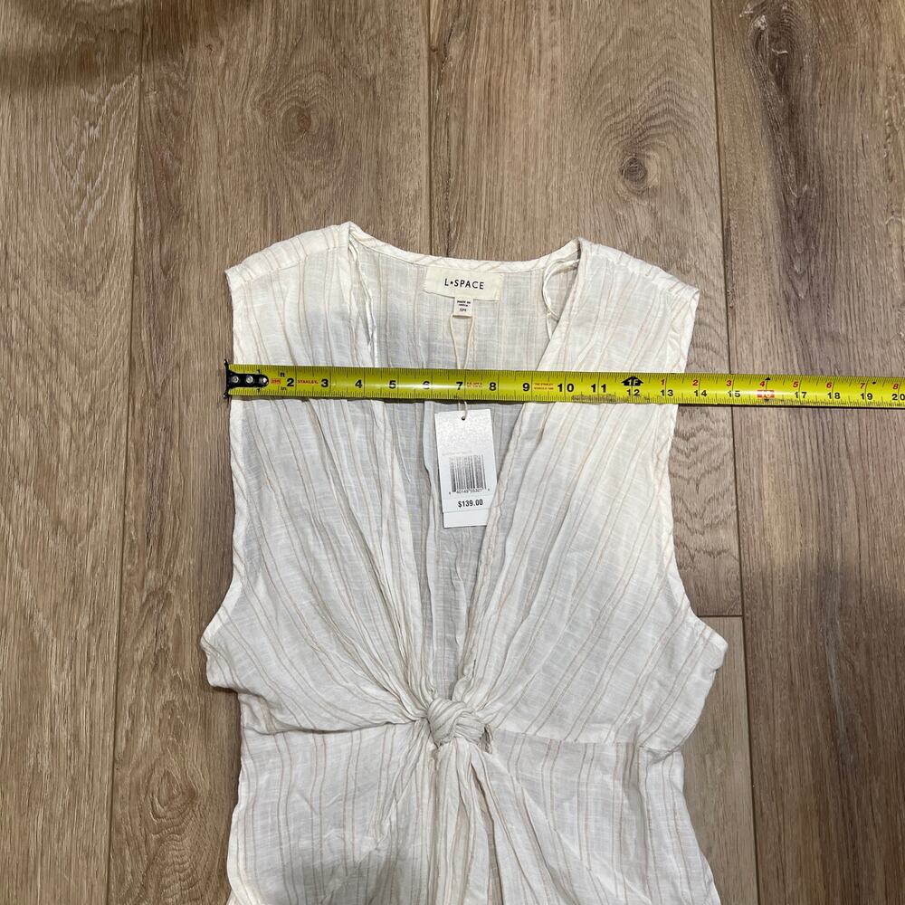 L*SPACE Women's Down The Line Cover-Up Size S In Cream - Picture 6 of 12